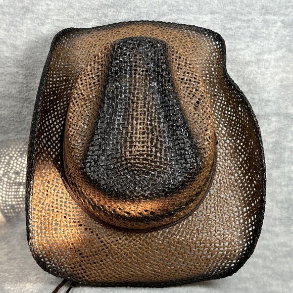 Wild Bull Co Gambler Cowboy Hat Rodeo Rigid‎ Paper Western Small S Brown México - Picture 14 of 14